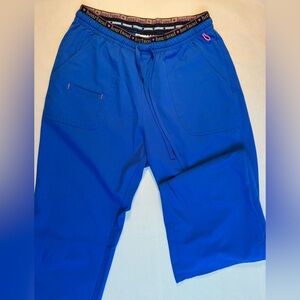 HeartSoul Royal Blue Women's Scrub Jogger Pants with Pink Trim